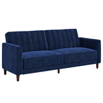 Perdue 81.5" Velvet Square Arm Convertible Sofa (Various Colors)