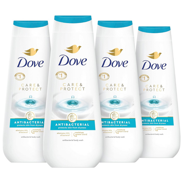 4 Bottles Of Dove Body Wash (20 Oz Bottles)