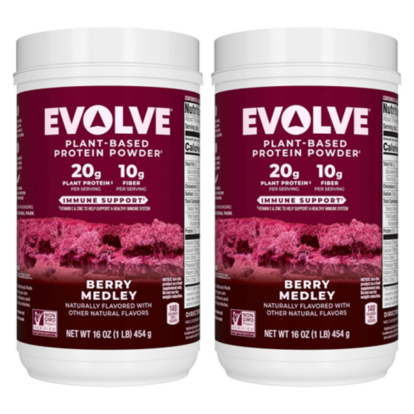 2-Pack Of 1-Lbs Evolve Plant Based Protein Powder (2 Lbs Total)