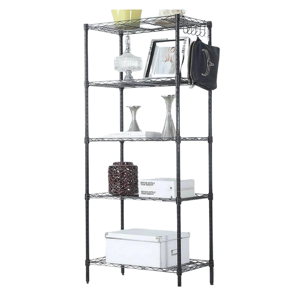 5-Tier Ktaxon Layer Adjustable Steel Storage Rack (Black)