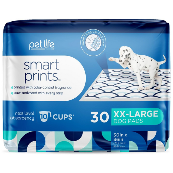 30-Count Pet Life Unlimited Smart Prints Extra Extra Large Puppy Pads