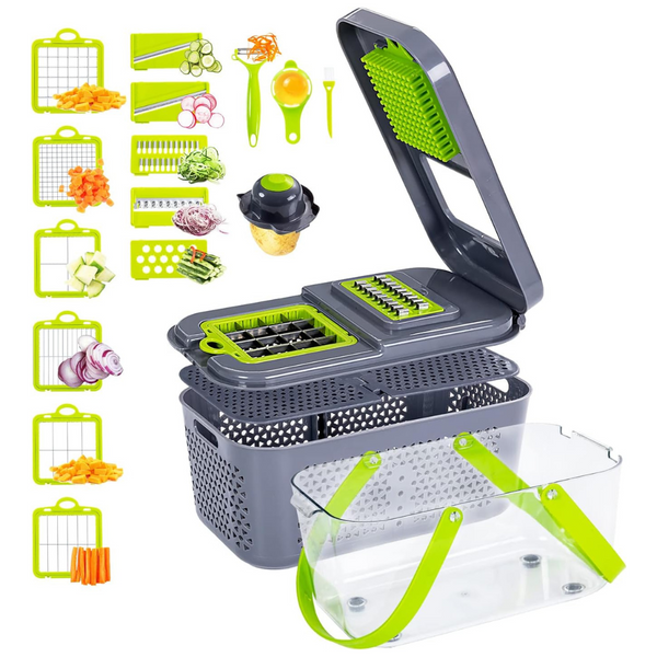 Irishom 22-In-1 Vegetable Cutter With 13 Blades
