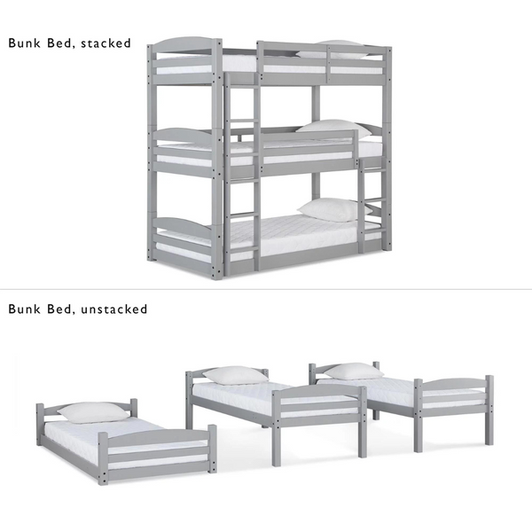 Better Homes And Gardens Tristan Triple Twin Convertible Floor Bunk Bed