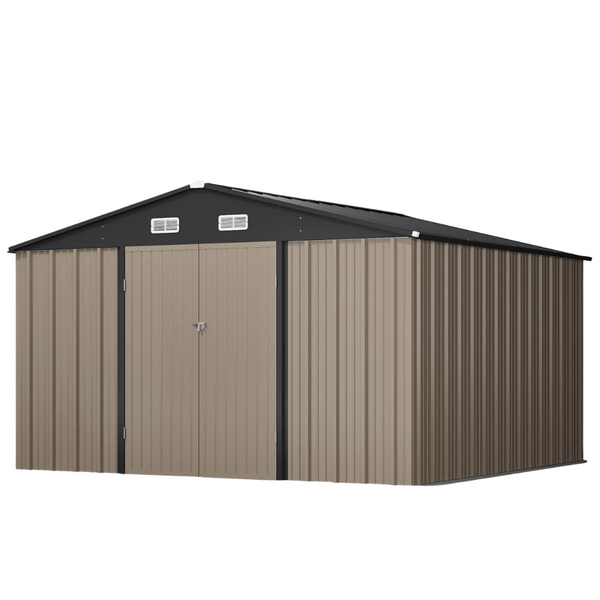 Patiowell Size Upgrade 10ft x 10ft Outdoor Storage Metal Shed