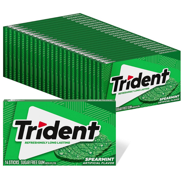 24-Pack Trident Spearmint Sugar Free Gum (336 Total Piece)