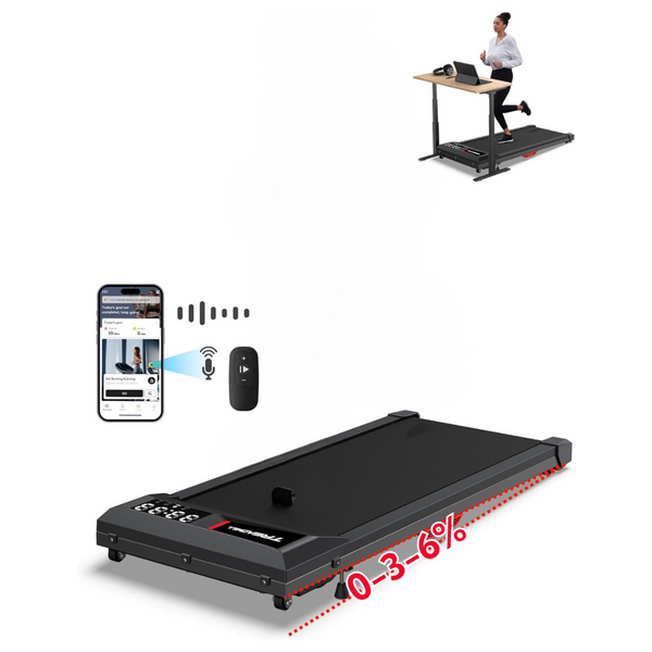 Wellfit 300lb Capacity Upgrade Under Desk Small Treadmill