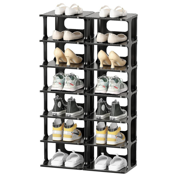 14-Tier HAIXIN Plastic Shoe Storage Rack For Entryway Organizer