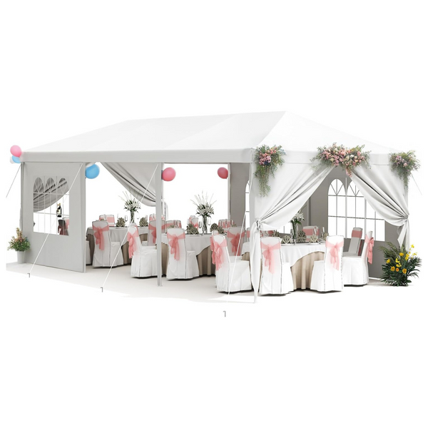 Homall Modern Party Tent W/ Removable Sidewalls (360" L x 120" W x 102" H)