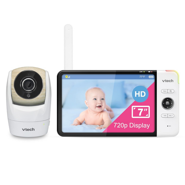 Vtech Video Monitor With 7” 720p Screen, 360 Panoramic Viewing, 110 Wide-Angle View, Night Vision