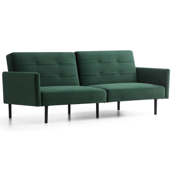 Mayview 74" Sofa Bed With Buttonless Tufting And Removable Arms (various)
