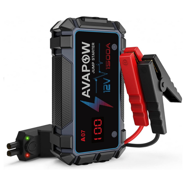 Avapow Jump Starter 1500a Peak Current Jumper Cables Kit For Car