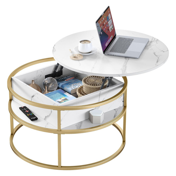 YitaHome Round Lift Top Coffee Table