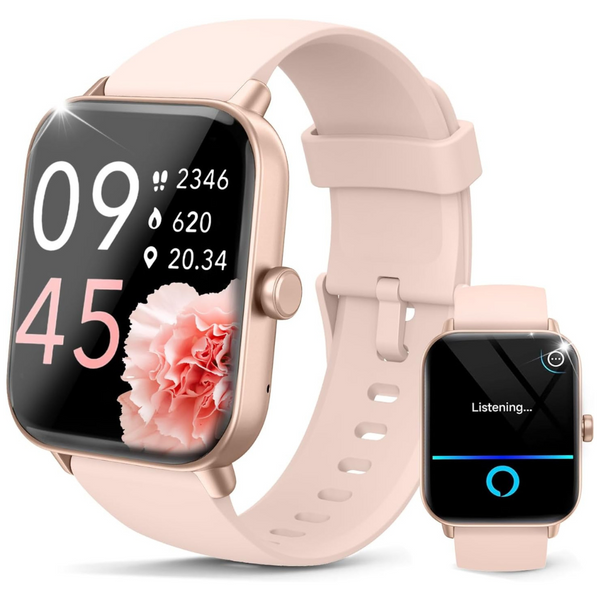 Hoowel 1.8" Alexa Built In Smartwatch With Bluetooth Call