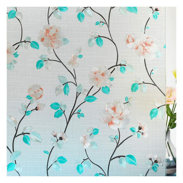 Mikomer Non-Adhesive Decorative Glass Window Privacy Film (17.5" x 78.7")