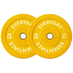 BalanceFrom 25 Lbs Pair Olympic Bumper Plate Weight Plate With Steel Hub