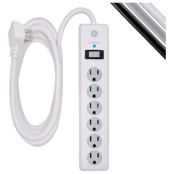 GE 6-Outlet 10 Ft Surge Protector Power Strip