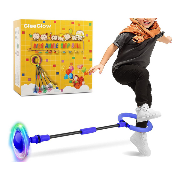 GleeGlow Kids Ankle Foldable Skip Ball With Colorful Flash Wheel