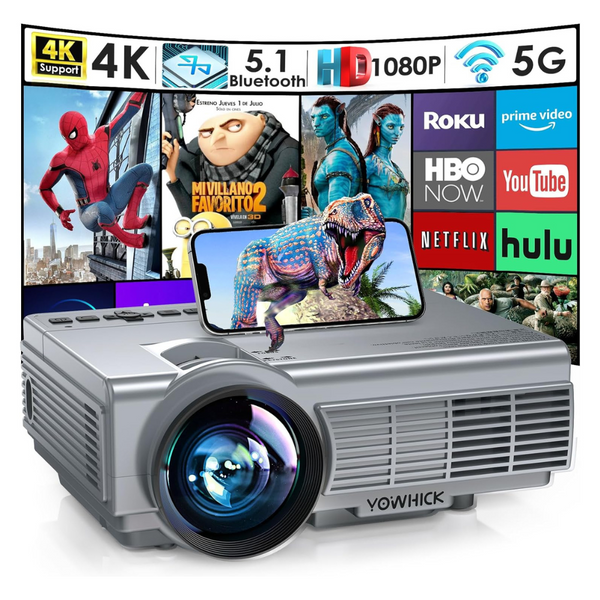 YOWHICK Full HD 1080p 9500-Lumens Movie Projector