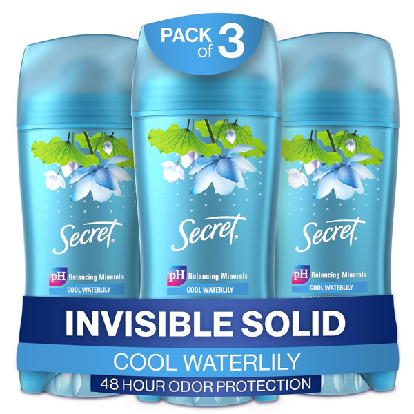 3-Pack Secret Invisible Solid Antiperspirant And Deodorant