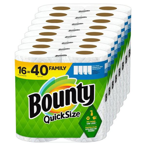 Bounty Quick-Size Paper Towels (32 Family Rolls = 80 Regular Rolls)