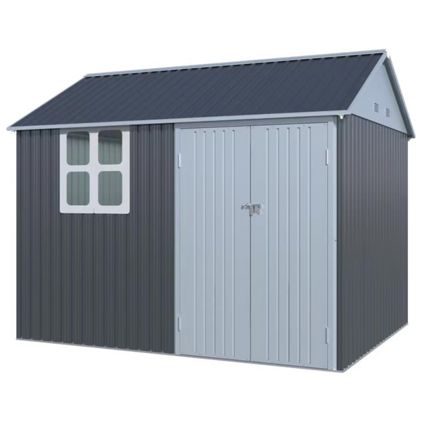 VanAcc 10ft X 8ft X 8ft 4-Pane Window Nordic Cottage Storage Sheds