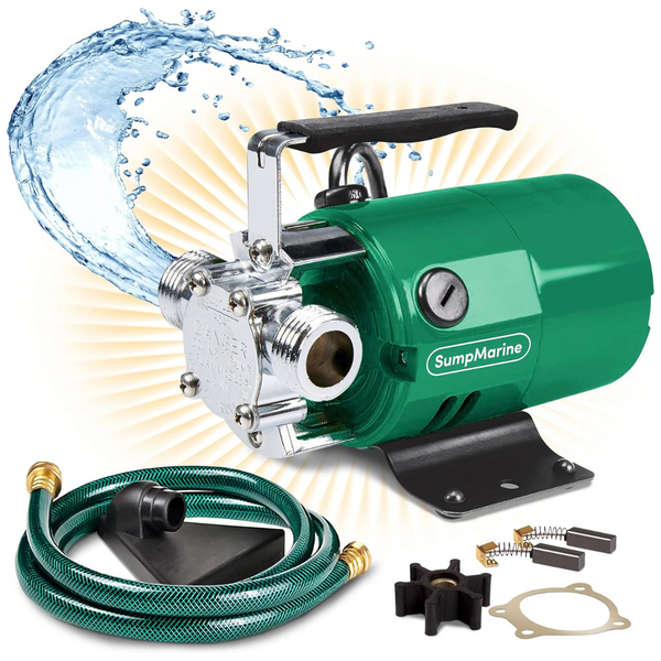 SumpMarine Portable Electric Water Transfer Pump, 115V 330 Gallon