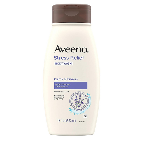 Aveeno Stress Relief Lavender Scented Body Wash (18 Oz)