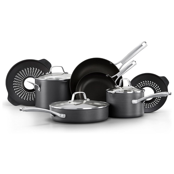 10-Piece Calphalon Classic Hard-Anodized Nonstick Cookware Set