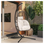 Homall Indoor Outdoor Patio Wicker Swing Egg Chair (2 Colors)