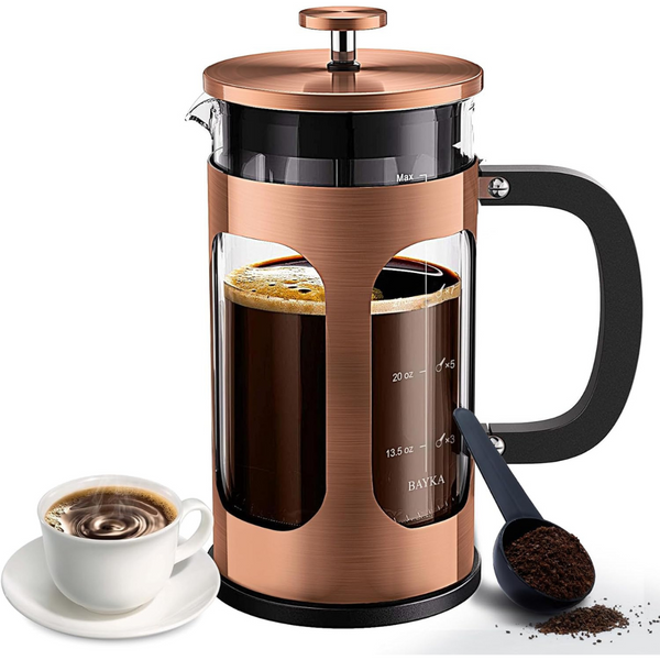 Bayka 304 Stainless Steel Coffee Press With 4 Level Filtration System