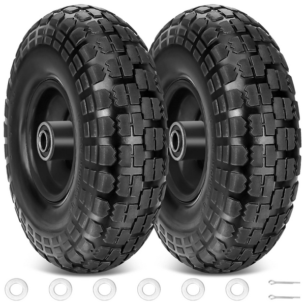 2-Pack Ticonn 10" Replacement Rubber Tire