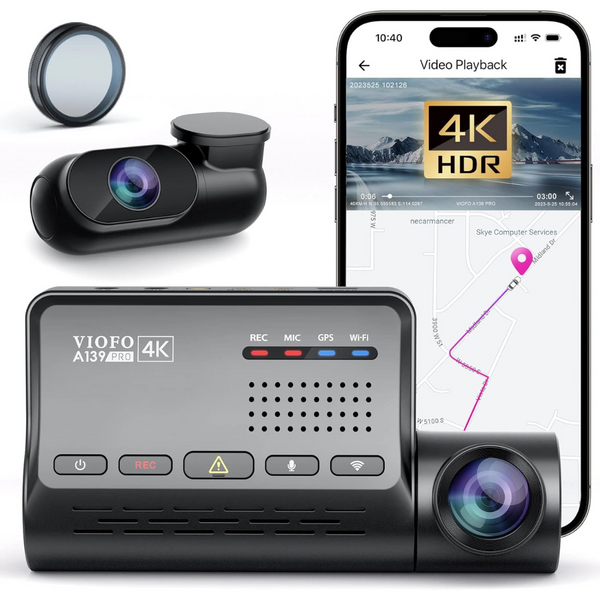 Viofo 4K HDR A139 Pro 2ch Front And Rear Dash Cam