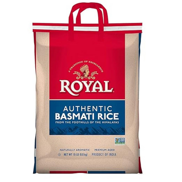 15-Lbs Royal Authentic Long Grain Basmati Rice Bag