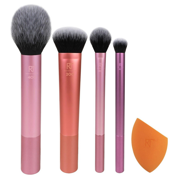 5-Piece Real Techniques Makeup Brush Set With Sponge Blender