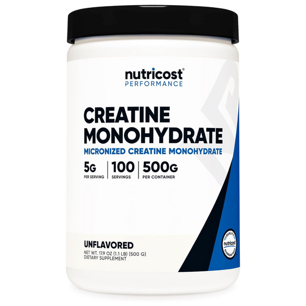 2-Pack 100-Servings Nutricost Unflavored Creatine Monohydrate Micronized Powder