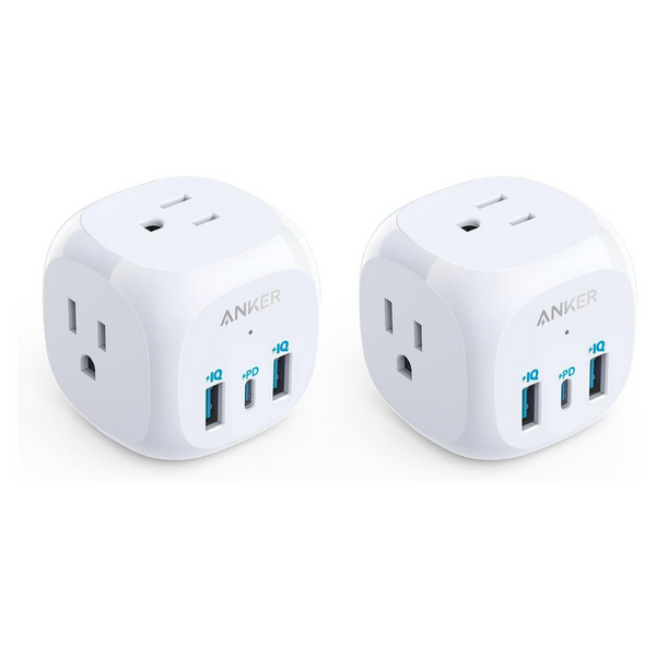 2-Pack Anker 20W USB C Outlet Extender