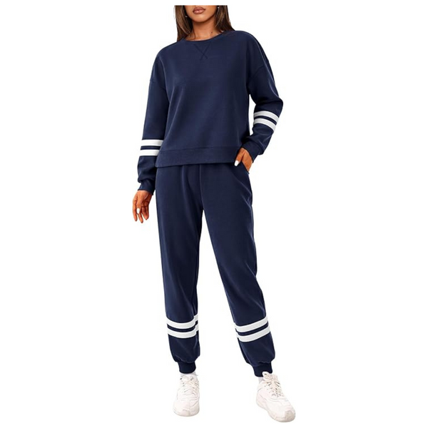 Prettygarden Women's Striped Long Sleeve Tracksuits (Various)