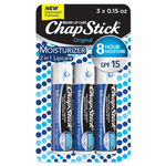 3-Count ChapStick SPF 15 Lip Moisturizer And Skin Protectant
