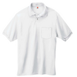 2-Pack Hanes Men's EcoSmart Jersey Short Sleeve Polo Shirt