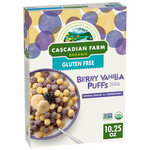 Cascadian Farm Organic Berry Vanilla Puffs Cereal, 10.25 Oz