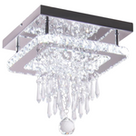 Square Modern Crystal LED Flush Mount Ceiling Chandelier