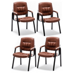 4-Pack BTEXPERT Sleek Back Premium Leather Office Chairs (2 Colors)