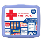 80-Piece Band-Aid Travel Ready Portable Emergency First Aid Kit