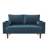 Mid Century 50.39" Modern Velvet Upholstered Tufted Loveseat
