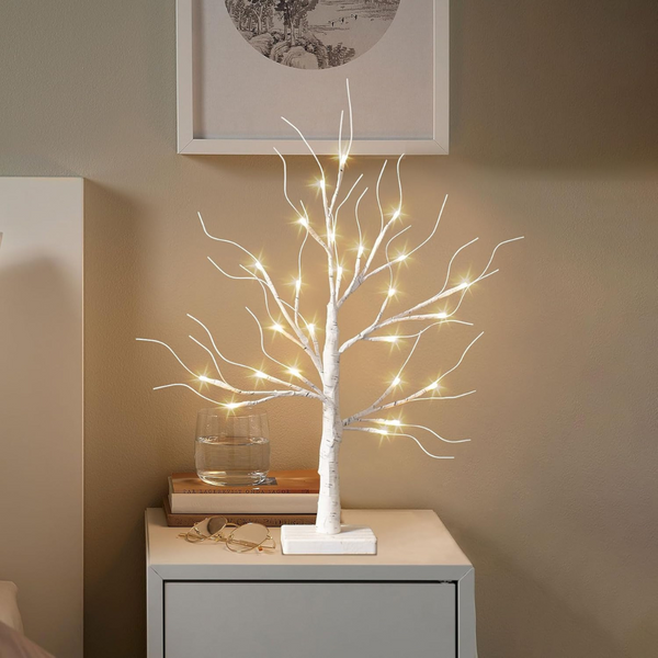 24 LED Lights Birch Tree For Decorations (2ft)