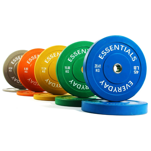 260-lbs Set BalanceFrom Olympic Bumper Weight Plates W/ Steel Hub