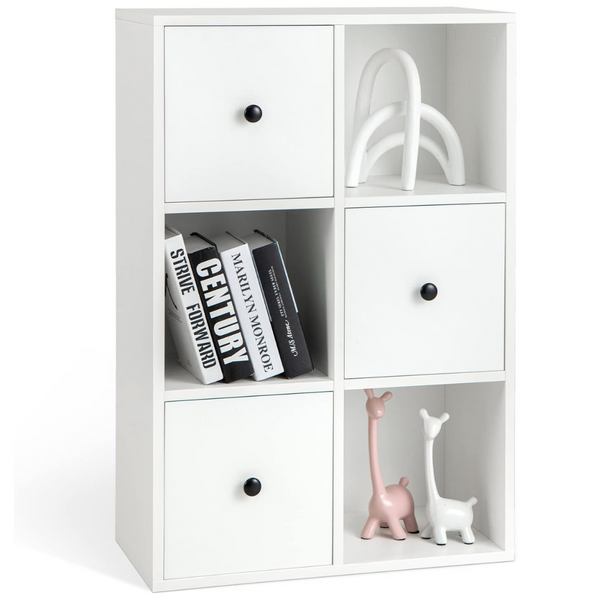 Giantex 6-Cube Bookcase with Drawers