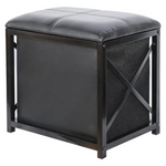 Faux Leather Storage Ottoman Foot Rest