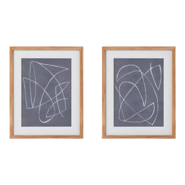 2-Pack Of Threshold Studio McGee 16"x20" Modern Scribble Framed Poster Wall Art