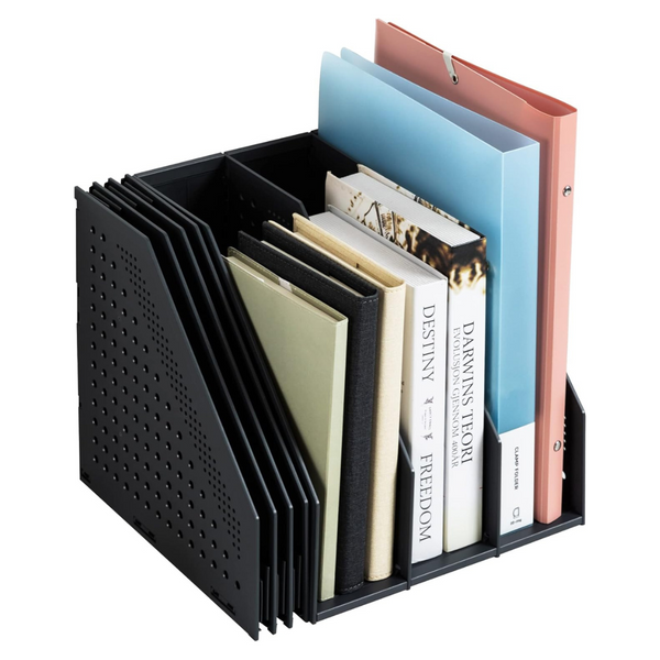Deli Collapsible File Holder Desk Organizer With 3 Compartments